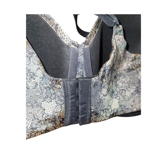 Bali One Smooth U Underwire Bra Smoothing Full-coverage Bra Black/Nude Lace 40DD - Picture 6 of 8